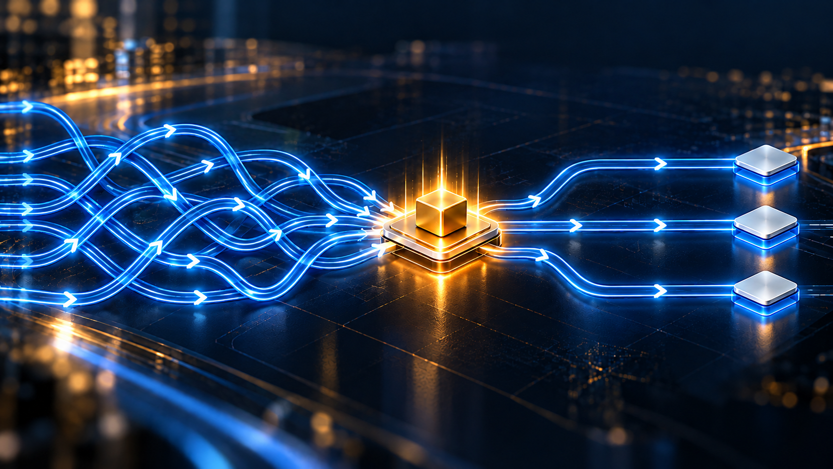Complex workflow paths simplified into three clear information flows